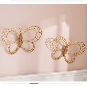 Pottery Barn Kids Rattan Butterfly Wall Decor